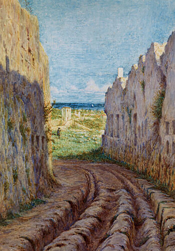 Street in Pompeii, with a Shepherd Beyond Ca 1891-1908