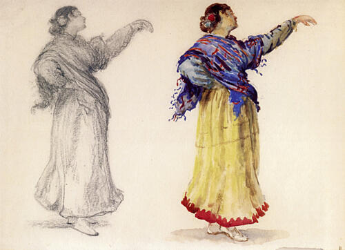 Study of a Spanish Dancing Lady Ca 1883