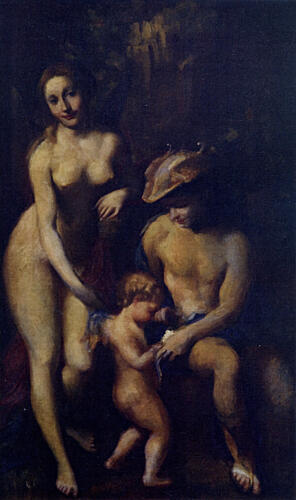 Copy of Correggios Venus, Cupid and Mercury Ca 1910