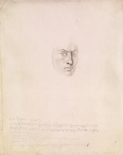 Head of a Male Figure Ca 1911 Art Print by Isaac Rosenberg