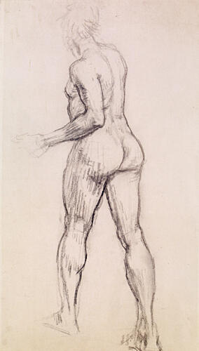 Study of a Nude Woman Walking 1915