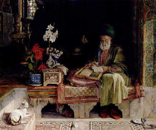The Commentator on the Koran 1869 Art Print