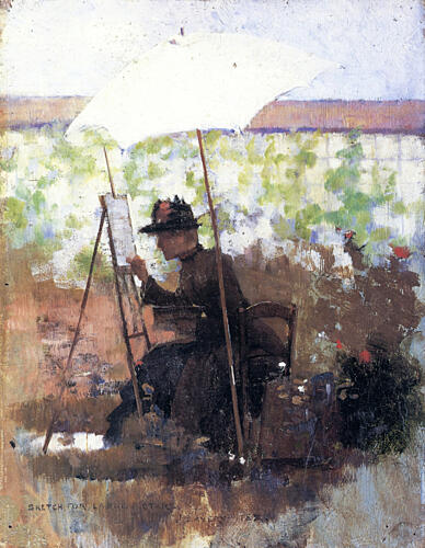 Sketch for a Pupil of Mine 1883 Art Print by John Lavery