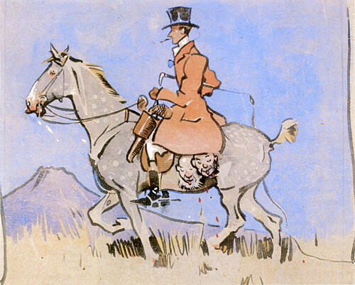 How Crawhall Pictured a Friend in the Boer War Ca 1891 Art Print by Joseph Crawhall