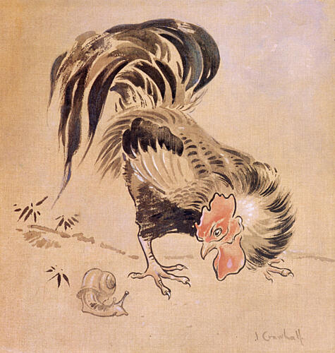 Spanish Cock and Snail Ca 1894-99 Art Print by Joseph Crawhall