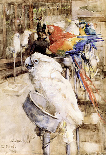 The Aviary, Clifton 1888 Art Print by Joseph Crawhall