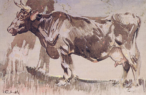The Old Cow Ca 1894-1903 Art Print