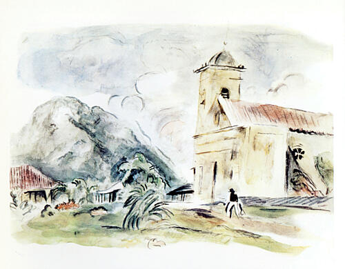 A Church in Cuba Art Print by Jules Pascin