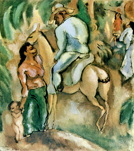 Cuban Rider 1917 Art Print by Jules Pascin