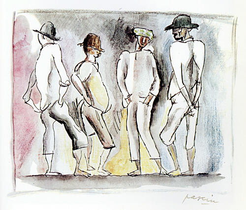 Cubans Art Print by Jules Pascin