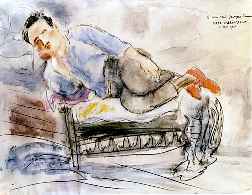 Georges Eisenmann 1926 Art Print by Jules Pascin