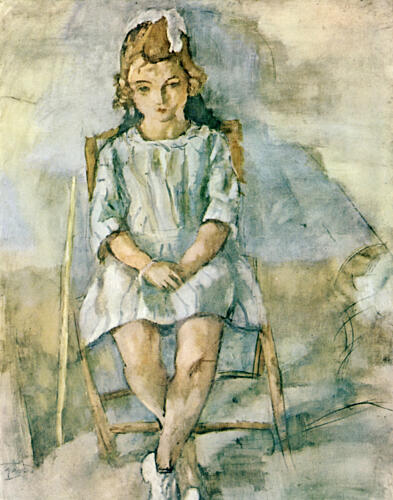 Little Girl 1925 Art Print by Jules Pascin
