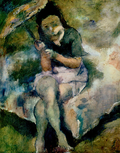 Woman with a Parasol Art Print