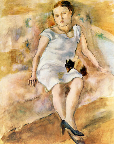 Young Woman with a Little Dog Ca 1926