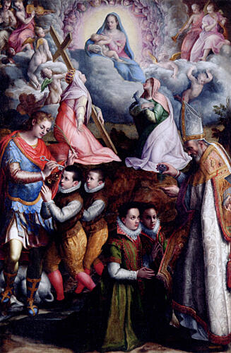 Consecration to the Virgin 1599 Art Print by Lavinia Fontana