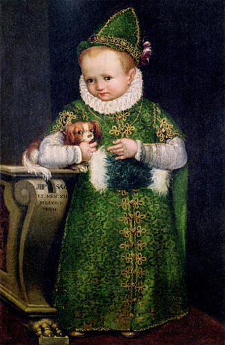 Portrait of Ippolita Savignani at Twelve Months 1583 Art Print by Lavinia Fontana