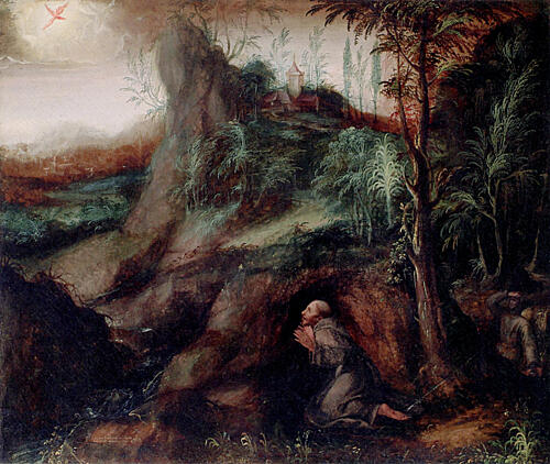 St Francis Receiving the Stigmata 1579 Art Print