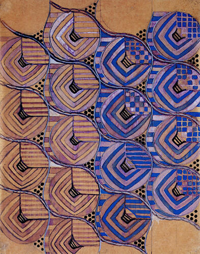 Circles, Lines, Checks and Dots, Chiffon Voile Art Print by M. Macdonald Mackintosh