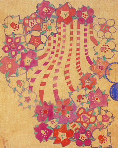 Pink Tobacco Flower Textile Design Art Print by M. Macdonald Mackintosh