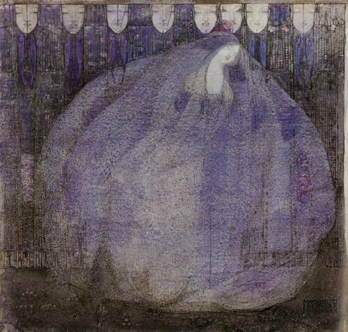 The Mysterious Garden 1911 Art Print by M. Macdonald Mackintosh