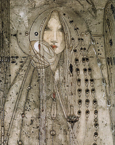 The Seven Princesses Detail 1906 Art Print by M. Macdonald Mackintosh
