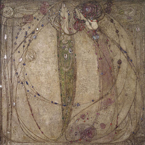 The White Rose and the Red Rose 1902 Art Print by M. Macdonald Mackintosh