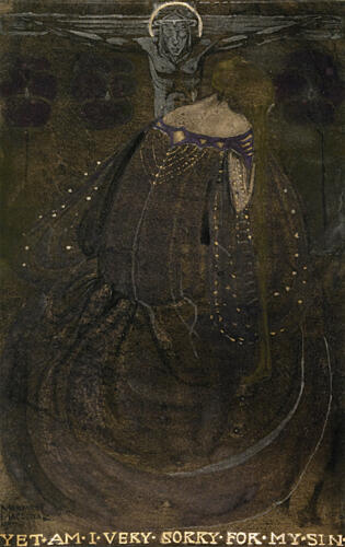 Yet I Am Very Sorry for My Sins from King Arthurs Tomb 1897 Art Print by M. Macdonald Mackintosh