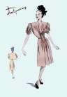 Party Dress with Pleats, 1947 Art Print by Unknown