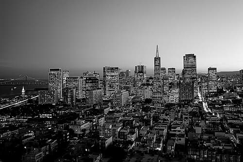 San Francisco California at dusk Photography Print