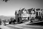 Cable car ascends hill San Francisco California Art Print