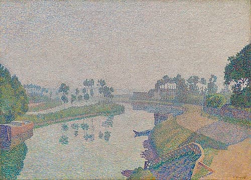 Banks of the Oise at Dawn Landscape Print