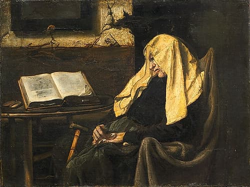 Old Woman Asleep Art Print