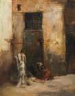 Beggars by a Door Art Print