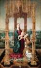 Virgin and Child under a Canopy Art Print