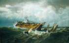 Shipwreck off Nantucket (Wreck off Nantucket after a Storm) 1860 Art Print