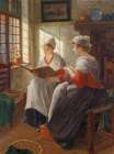 Two Girls at the Window Art Print