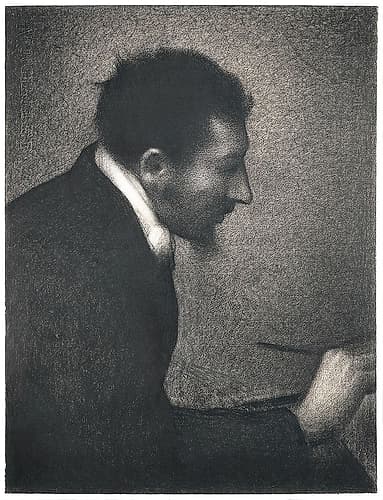 Aman-Jean, Portrait of Edmond Francois Aman-Jean Figurative Print
