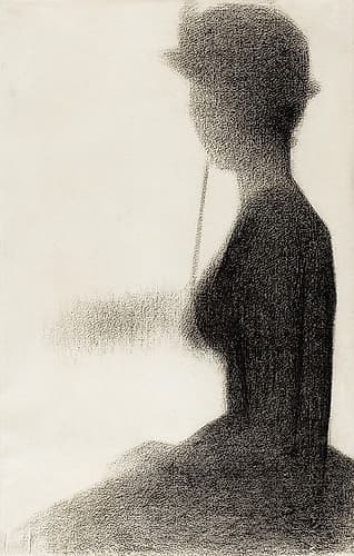 Seated Woman with a Parasol Art Print