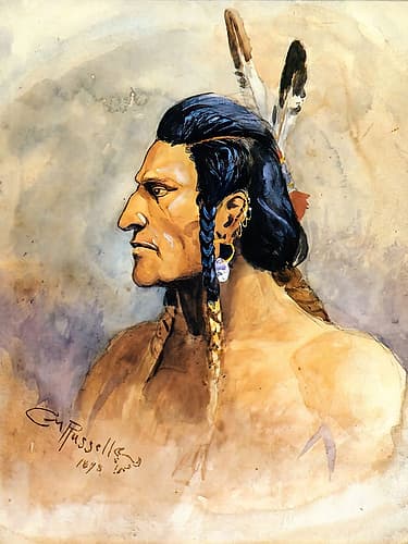 Indian Brave Figurative Print