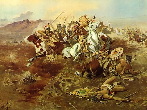 Indian Fight Art Print by Charles Marion Russell
