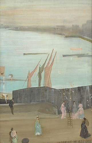 Variations in Pink and Grey, Chelsea 1871 Coastal Print