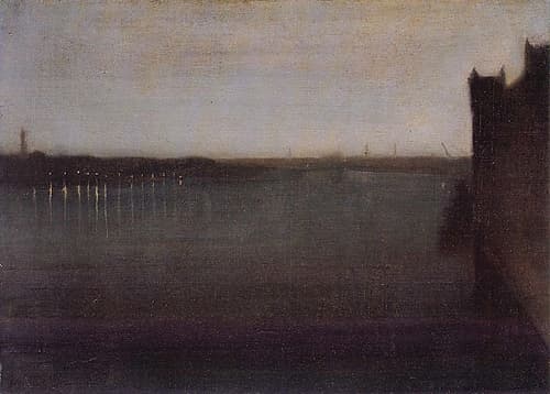 Nocturne in Gray and Gold, Westminster Bridge Landscape Print