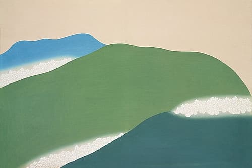 Green mountains from Momoyogusa Art Print