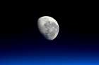 Moonset Viewed From the International Space Station Art Print
