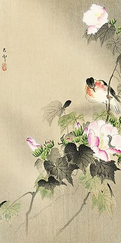 Bird and caterpillar Art Print
