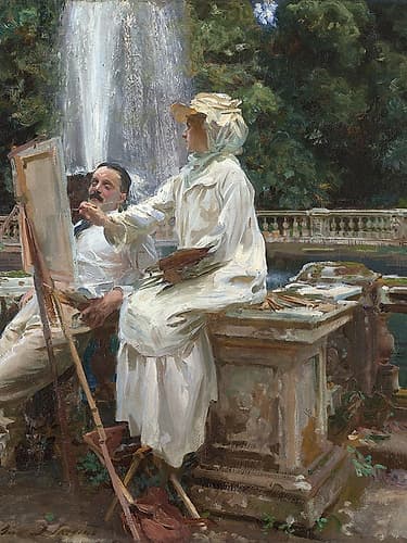 The Fountain, Villa Torlonia, Frascati, Italy Art Print