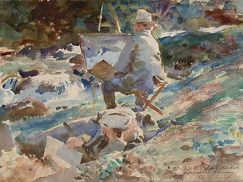An Artist at His Easel Art Print