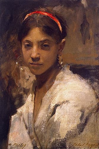 Head of a Capri Girl, 1878 Figurative Print