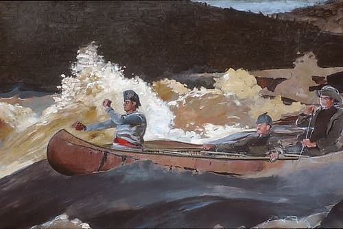 Shooting the Rapids, Saguenay River Figurative Print