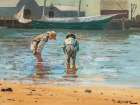 Boys Wading Art Print